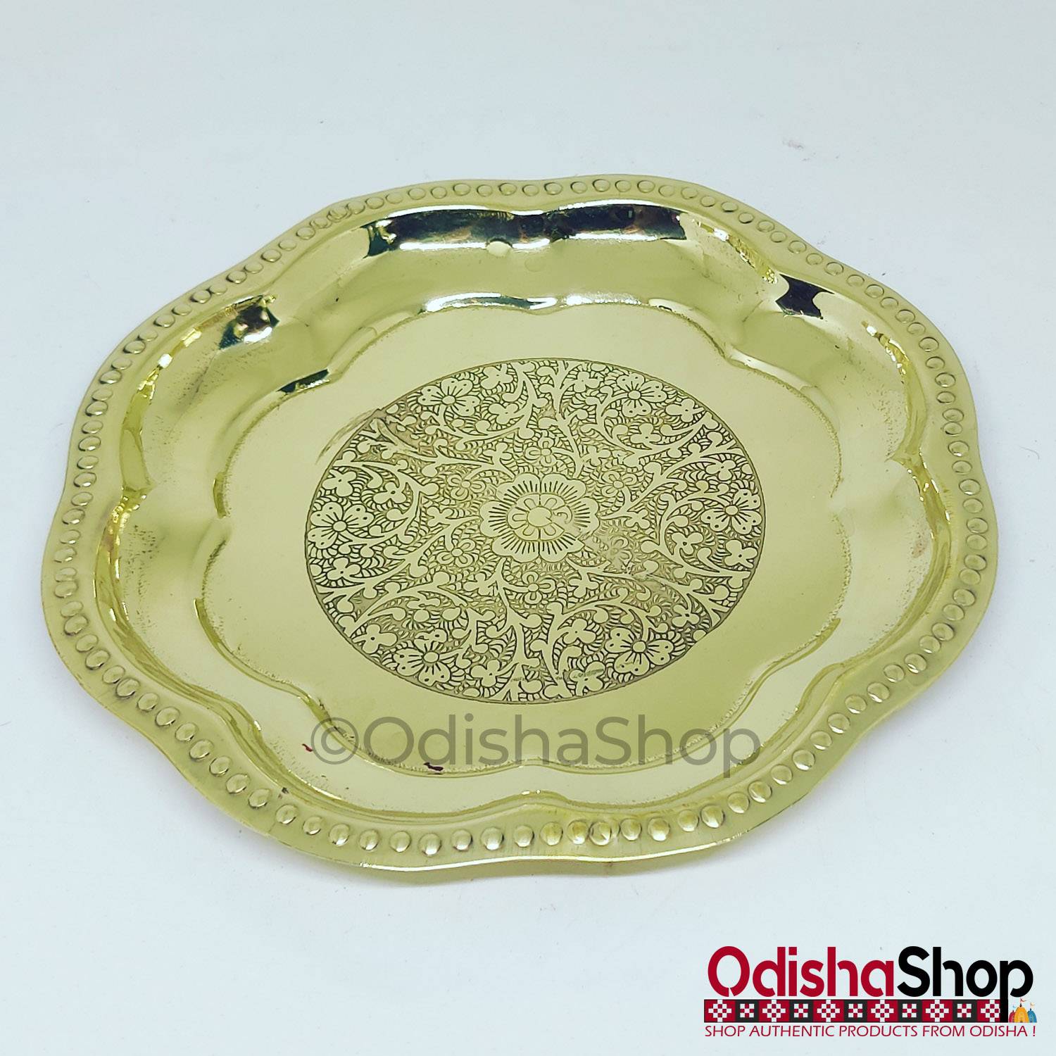 You are currently viewing Brass Puja Plate with Religious Symbols